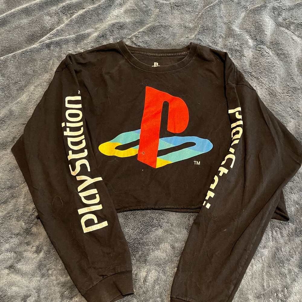 Sony Black and Red PlayStation Console